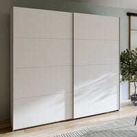 Core vaatekaappi liukuovilla 220,1x210x61 cm valkoinen